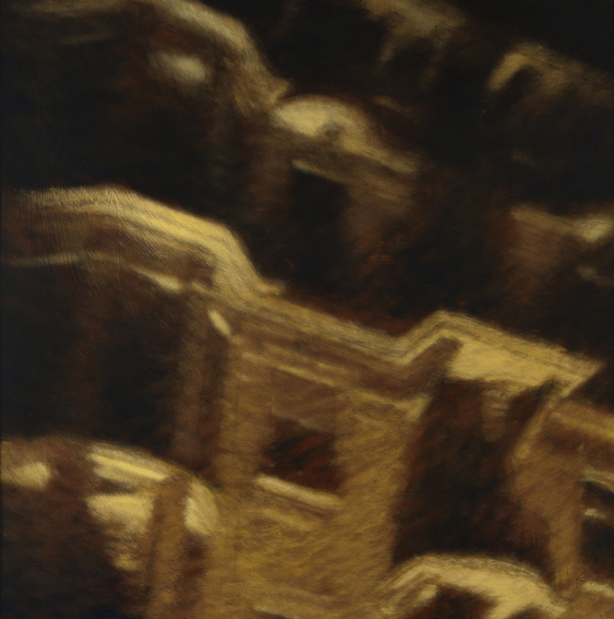 004 Architettura 122 per 122 olio su tavola anno 2005